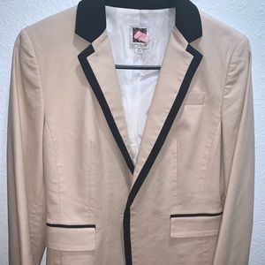 Anne Klein beige and tan blazer